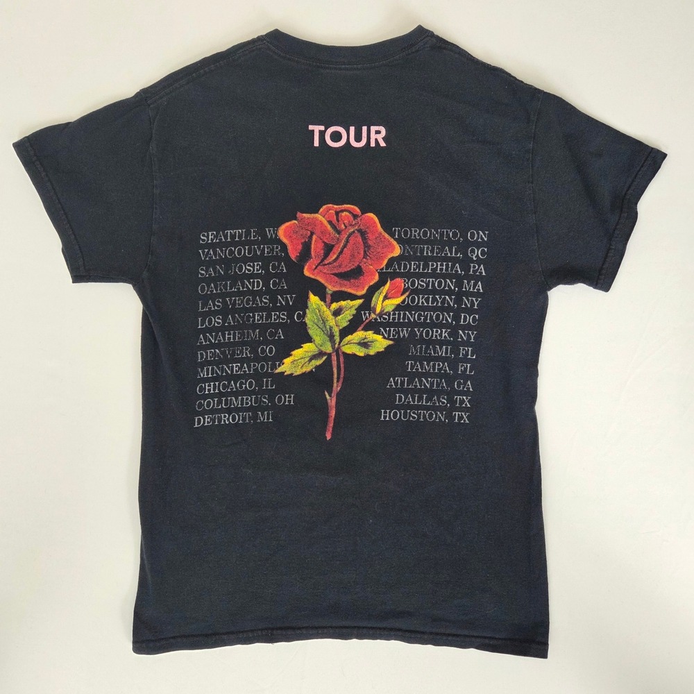 Yeezus Tour T-Shirt Grim Reaper Rose Size S Graphic Black Concert Merch Holes - Picture 4 of 11
